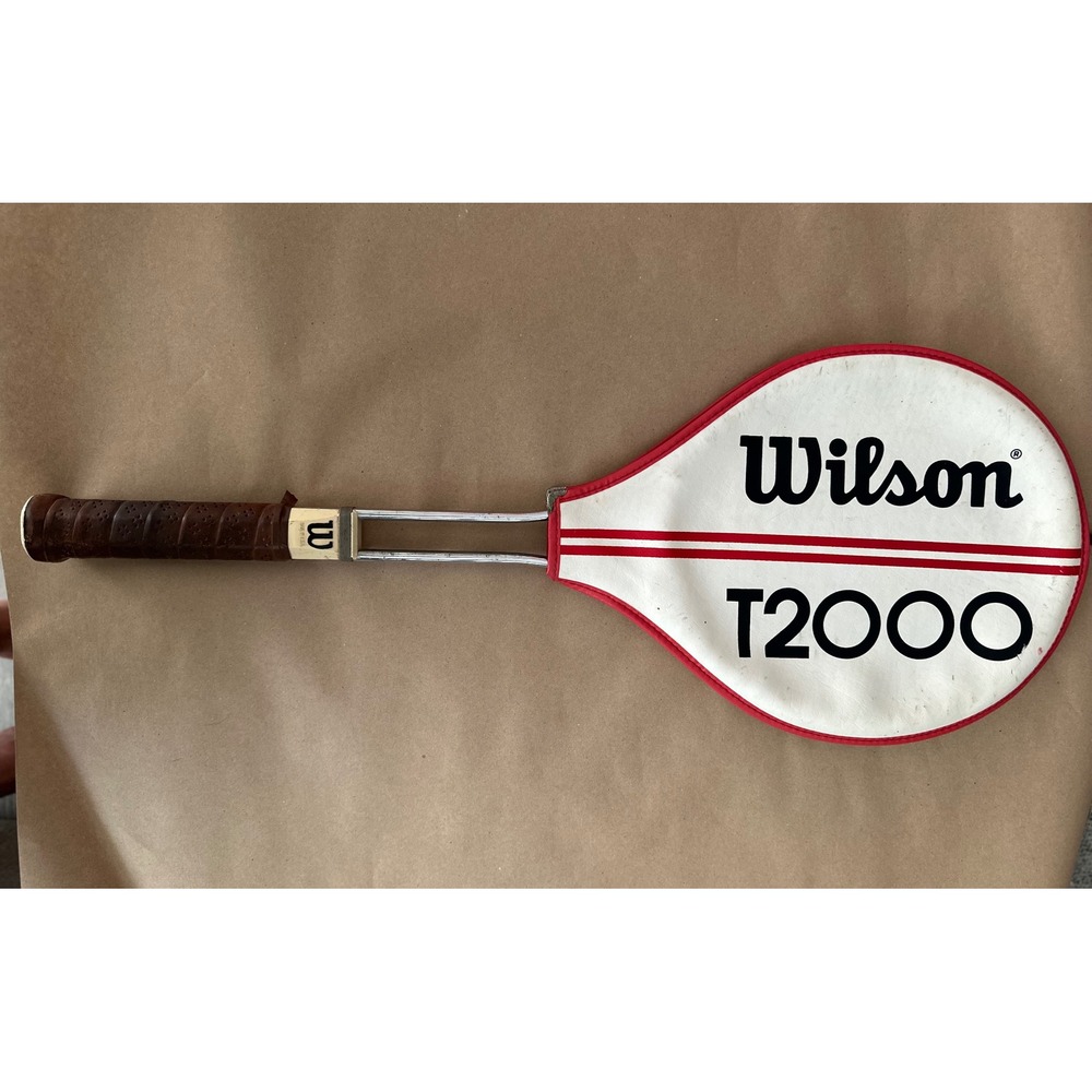 Wilson T2000 Vintage Steel Tennis Racquet with Original Cover Jimmy Connors USA